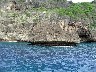 A view of Barracuda Rock from the boat (Hashimoto)