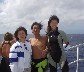 Masumi, her father & mother aboard the Scubaroo