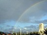 A double rainbow, photo taken off our balcony...I actually saw a TRIPLE rainbow once!