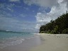 A secluded beach far from the busy tourist area