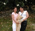 Sabrina & Kate from Taiwan with our dog "Hana"